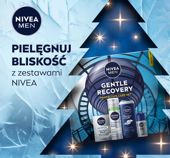 NIVEA MEN Gentle Recovery Geschenkset für Männer Duschgel + Duschgel + Duschgel + Antitranspirant Roll-on