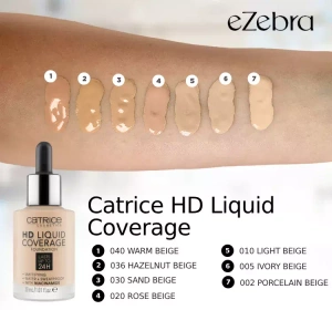 CATRICE HD LIQUID COVERAGE FOUNDATION 020 ROSE BEIGE 30 ML