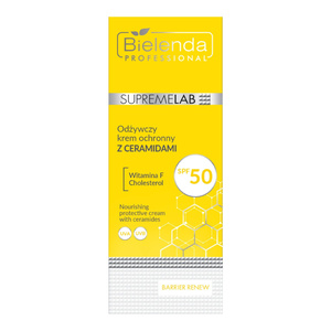 Bielenda Professional Supremelab Barrier Renew – pflegende Schutzcreme mit Ceramiden, LSF 50, 40 ml