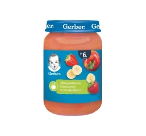 Gerber Apfel-Bananen-Püree mit Erdbeeren nach dem 6. Monat 190g
