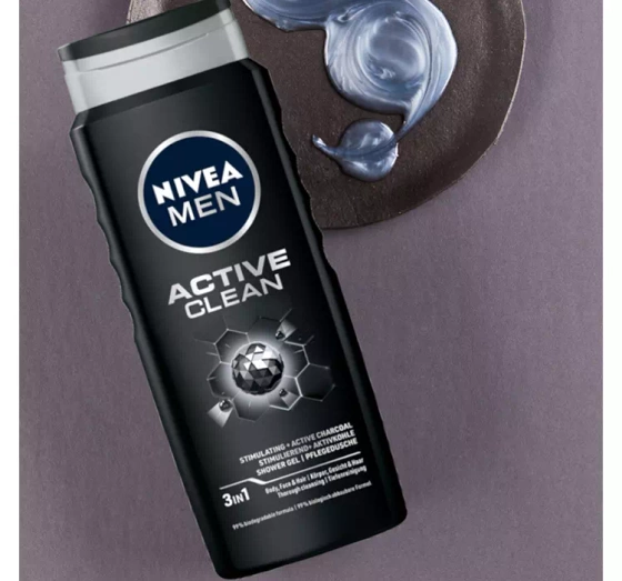 Kliknij na zdjęcie, aby je powiększyć NIVEA MEN ACTIVE CLEAN DUSCHGEL 500 ML