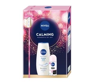 NIVEA Calming Pflege-Geschenkset für Frauen Duschgel + Antitranspirant Roll-on