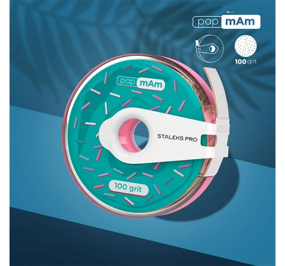 Kliknij na zdjęcie, aby je powiększyć Staleks Pro taśma Weißes Schleifband papmAm Expert 100 grit in Kunststoffbox 7 m