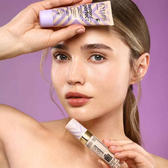 Eveline Cosmetics Liquid Camouflage – wasserfester Concealer mit Hyaluronsäure 01 Light Porcelain 7 ml