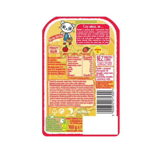 BoboVita Fruchtmus ab dem 6. Monat: Banane, Apfel und süße Erdbeere, 100 g