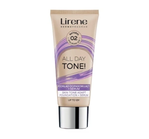 Lirene All Day Tone! Anpassendes Make-up + Serum 02 Natural 30 ml
