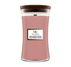 WOODWICK LARGE JAR CANDLE DUFTKERZE PRESSED BLOOMS & PATCHOULI 610G