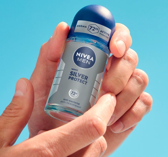 Kliknij na zdjęcie, aby je powiększyć NIVEA MEN Silver Protect Antitranspirant-Roll-on für Männer 50 ml