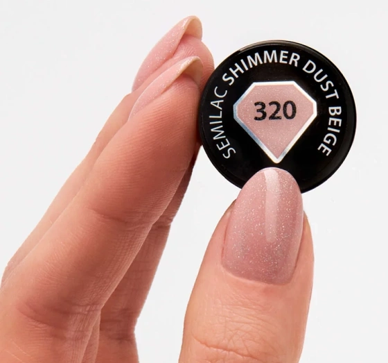 SEMILAC SHIMMER DUST HYBRIDLACK UV 320 SHIMMER DUST BEIGE 7ML