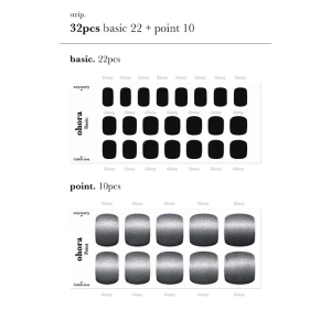 Ohora Hybrid-Nagelsticker Pedicure Black Hole