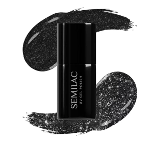 SEMILAC HYBRIDLACK LOVE IS IN THE NAILS 394 SPARKLING MIDNIGHT DATE 7ML