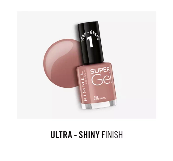 RIMMEL SUPER GEL NAGELLACK 033 R&B ROSE 12ML