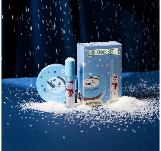 Bell XMAS Set 1 Lip Gloss 01 Frosted Fantasy 4,2 g + Bräunungspuder 01 Icy Mocha 9 g