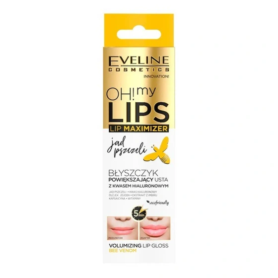Kliknij na zdjęcie, aby je powiększyć Eveline Cosmetics Oh My Lips Lip Maximizer – Lippenvergrößernder Lipgloss mit Bienengift, 4,5 ml