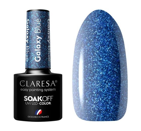 Kliknij na zdjęcie, aby je powiększyć CLARESA SOAK OFF HYBRIDLACK GALAXY BLUE 5ML