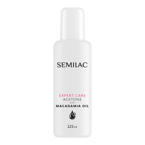 Semilac Expert Care Kosmetik-Aceton zum Entfernen von Hybridlack mit Macadamiaöl, 125 ml