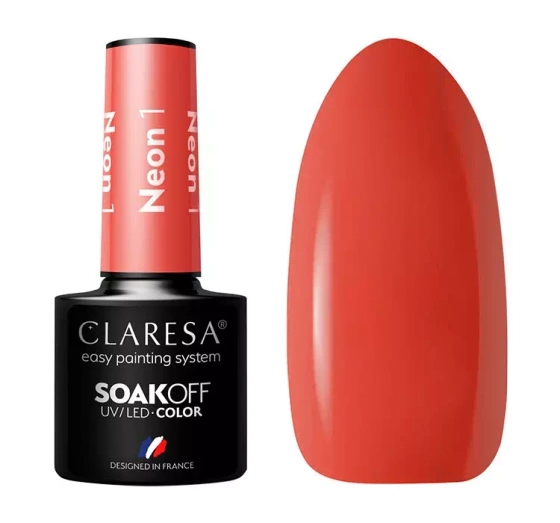 CLARESA SOAK OFF HYBRIDLACK NEON 1 5ML