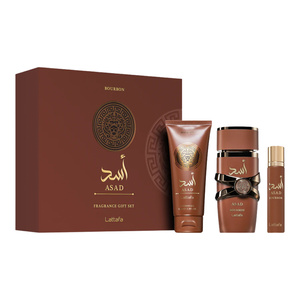 Lattafa Asad Bourbon Eau de Parfum Spray 100 ml + 12 ml + Duschgel 100 ml