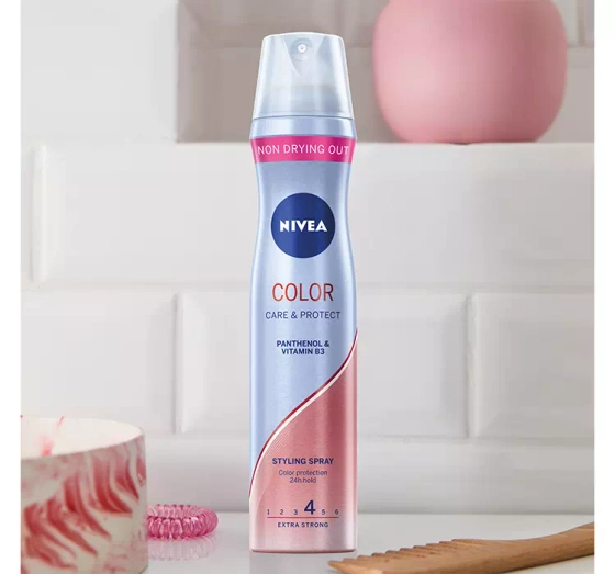 Kliknij na zdjęcie, aby je powiększyć NIVEA Color Care Haarspray 4 Extra Stark 250 ml