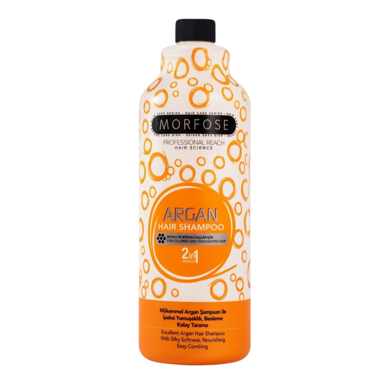 Kliknij na zdjęcie, aby je powiększyć Morfose Argan Shampoo für trockenes und strapaziertes Haar 1000 ml
