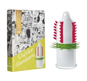 EGZO STIMULIERENDES KONDOM MIT NOPPEN DULCHE BOMBERO MEDIUM 1 STÜCK