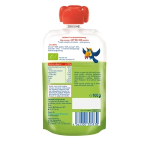 HiPP Bio Fruchtpüree im Quetschbeutel nach dem 6. Monat Äpfel Erdbeeren Bananen 100 g