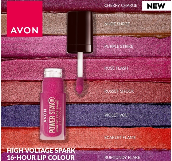 Kliknij na zdjęcie, aby je powiększyć AVON POWER STAY FLÜSSIGER LIPPENSTIFT CHERRY CHARGE 7ML