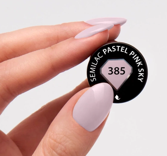 Kliknij na zdjęcie, aby je powiększyć Semilac Soulmate Mix Hybridlack 385 Pastel Pink Sky 7 ml