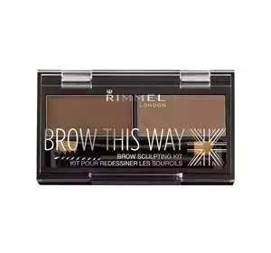 RIMMEL BROW THIS WAY BRAUENSET 002 MEDIUM BROWN 1,1G