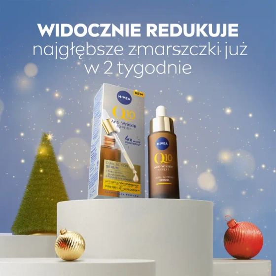 Kliknij na zdjęcie, aby je powiększyć NIVEA Q10 Elegance Gesichtspflegeset Tagescreme SPF15 + Serum + Kosmetiktasche