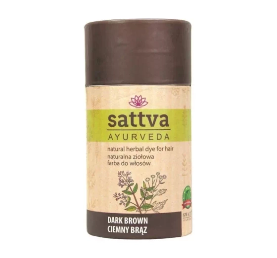 Kliknij na zdjęcie, aby je powiększyć Sattva Ayurveda Henna natürliches pflanzliches Haarfärbemittel Dunkelbraun 150g