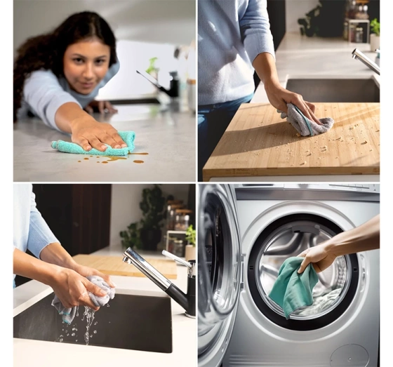 Vileda Pro Clean Microfibre L Mikrofasertücher mit Enzymen 2 Stück