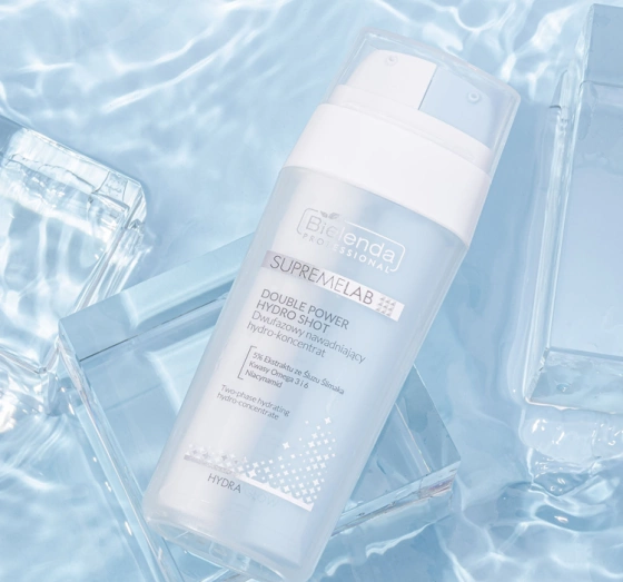 Bielenda Professional SupremeLab Hydra Glow Zweiphasiges feuchtigkeitsspendendes Hydro-Konzentrat 2x15ml