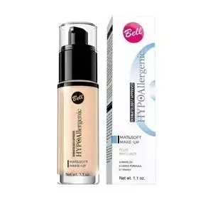 BELL HYPOALLERGENIC MAT SOFT MAKE UP FLUID MATTIERENDE FOUNDATION 01 LIGHT BEIGE 30G