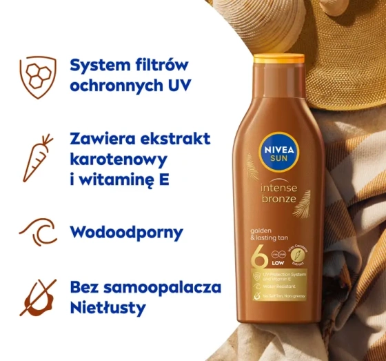 Kliknij na zdjęcie, aby je powiększyć NIVEA SUN CAROTIN SONNENMILCH SPF 6 200 ML