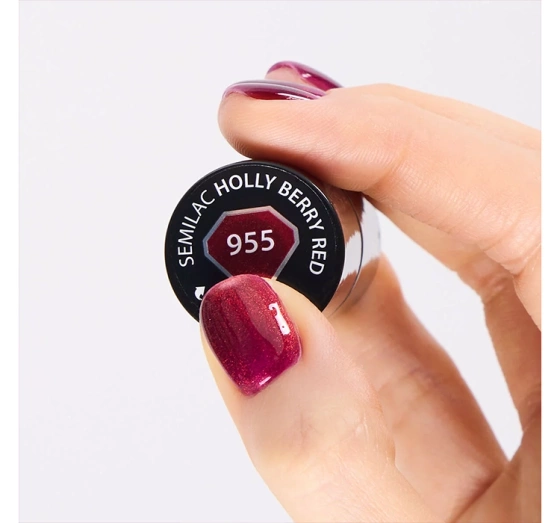 Semilac Winter Wonderland UV-Hybridlack 955 Holly Berry Red 7 ml