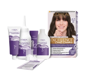 LOREAL EXCELLENCE COOL CREME HAARFARBE 4.11 ULTRA-ASCHE BRAUN