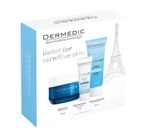 DERMEDIC HYDRAIN3 HIALURO ZESTAW DERMOKOSMETIK-SET CREME + GESICHTSREINIGUNGSGEL + AUGENCREME