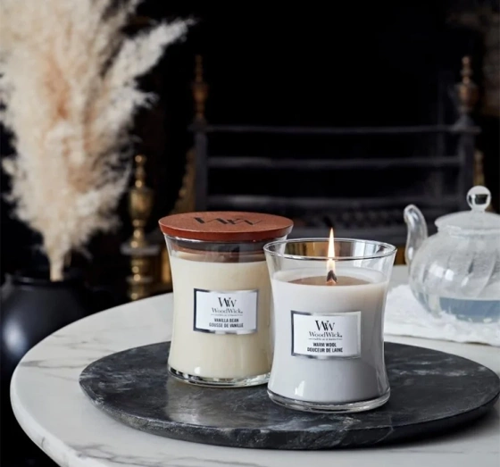 Kliknij na zdjęcie, aby je powiększyć Woodwick Medium Jar Candle Duftkerze Vanilla Bean 275 g