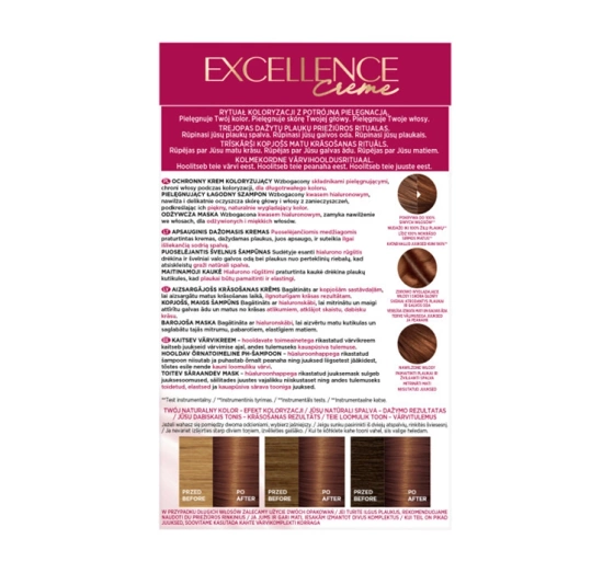 Kliknij na zdjęcie, aby je powiększyć L'Oréal Paris Excellence Créme Haarfarbe 6.41 Bernsteinbraun