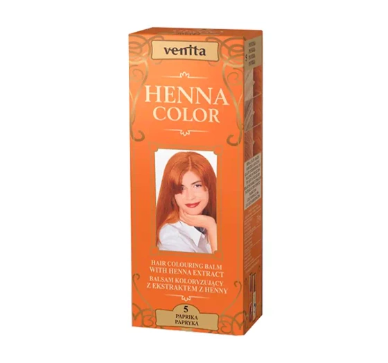 Kliknij na zdjęcie, aby je powiększyć Venita Henna Color Farbpflegespülung mit Henna-Extrakt 5 Paprika 75 ml