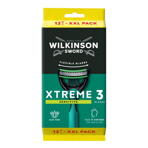 Wilkinson Sword Xtreme3 Sensitive Einwegrasierer für Männer, 12 Stück
