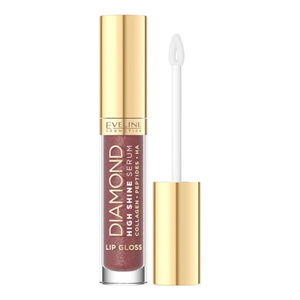 Eveline Cosmetics Diamond High Shine Serum – Kollagen-Lippenglanz-Serum mit Peptiden 28 Rose Nude 5 ml
